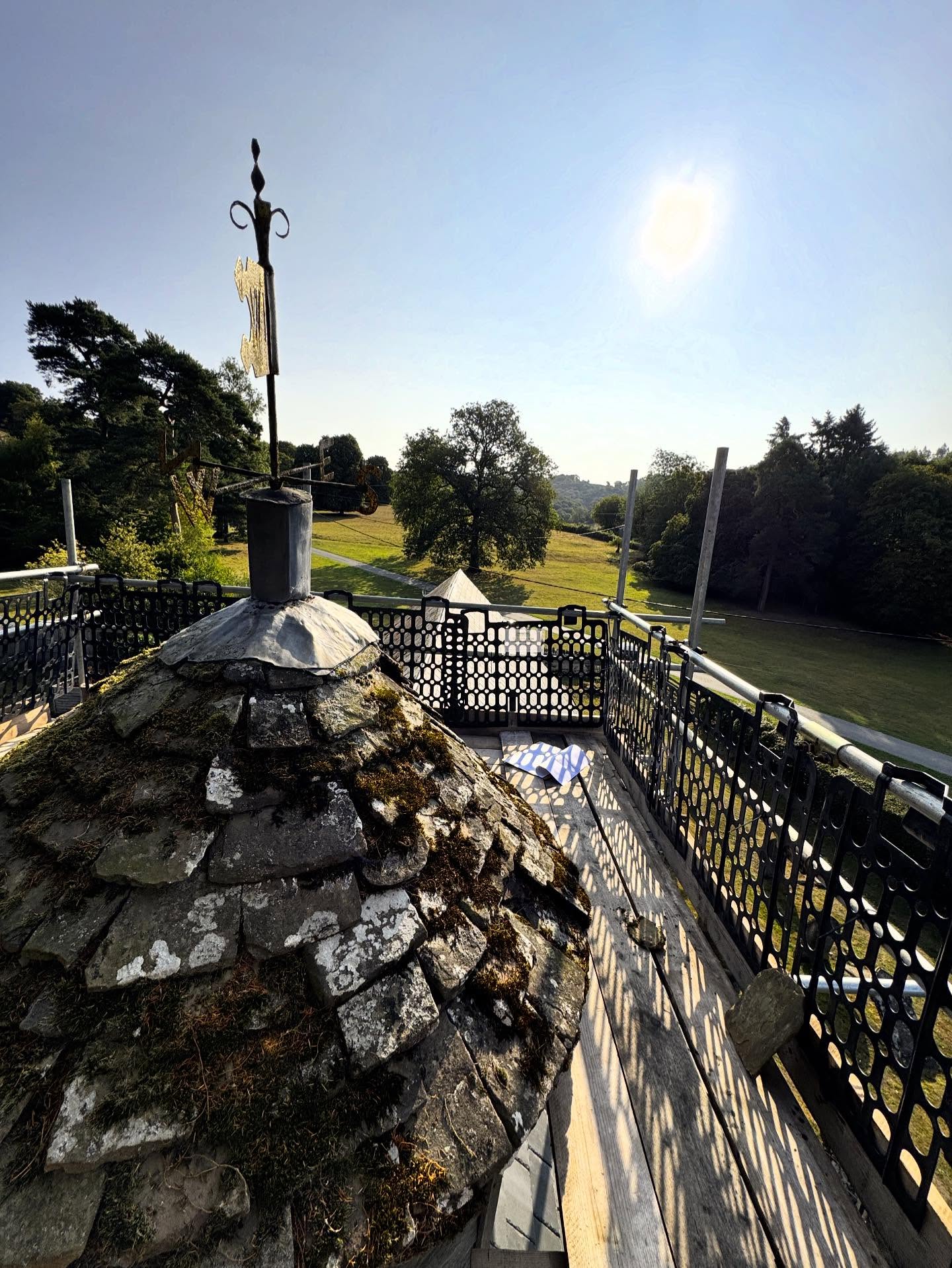 Early morning site visit today to see the start of works onsite at Grade II* #listed St. Andrews Church in #southshropshire. Work will repair the bellcote roof which has been leaking for some time together remounting the weathervane before progressing with floor repairs and exterior redecoration.
.
#churcharchitect #church #churchrepairs #listedbuilding #buildingconservation #buildingrepairs #stoneslates #conservationarchitecthereford #herefordarchitect #architectshereford
.