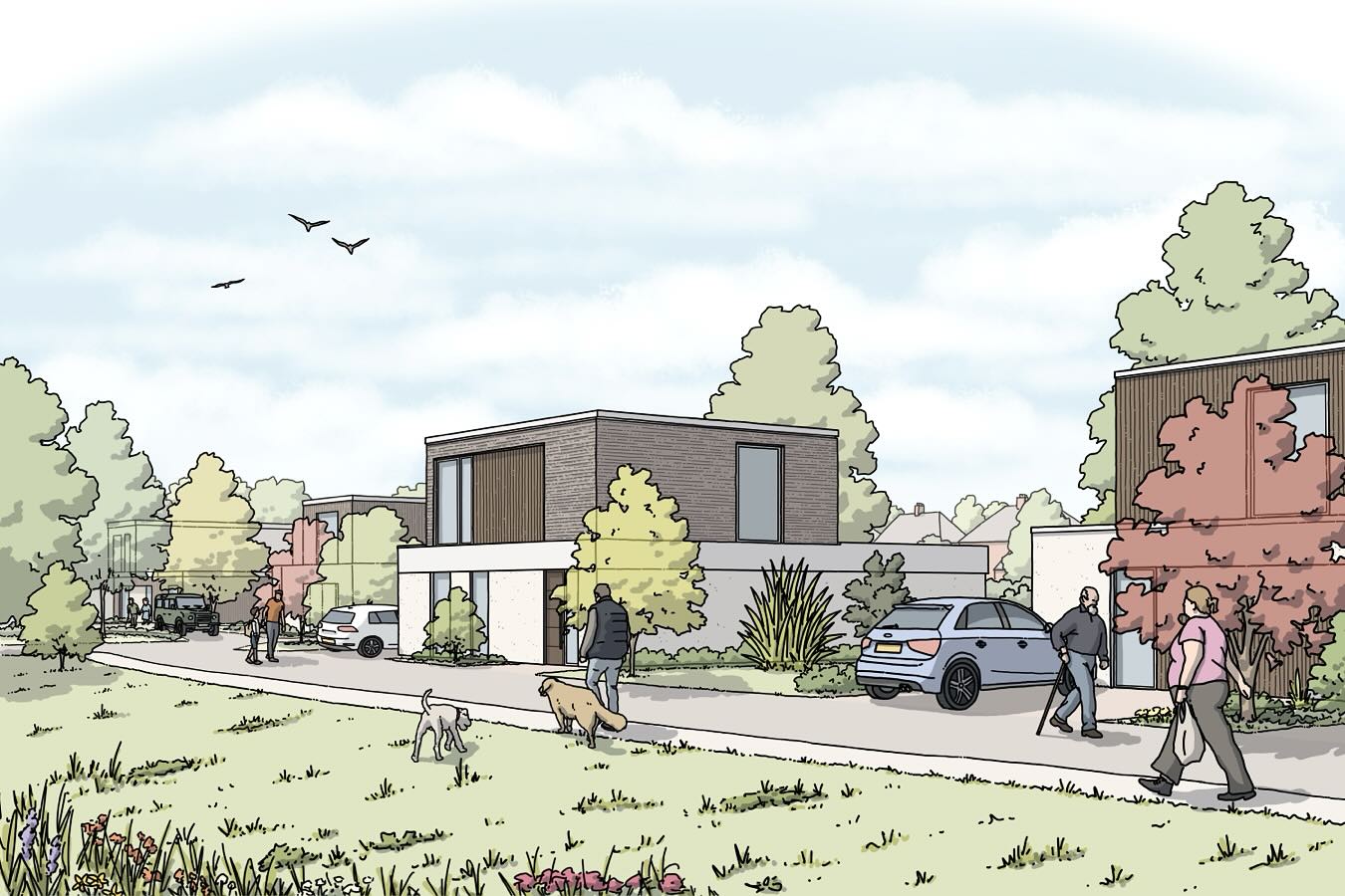 Submitted: new housing proposals for six new contemporary homes in #bedfordshire next to the river. The infill site is part of a planning urban extension and boasts biodiversity enhancements along the River Great Ouse.
.
#architectshereford #herefordarchitects #newhouses #developerlife #developer #newbuilds #newbuildhomes #contemporarydwelling #miltonkeynes #bedfordshire #housingdevelopment