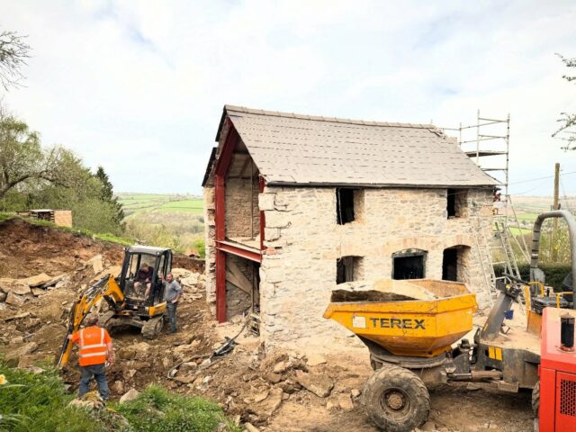 Works are progressing well despite the immense amount of rock we are removing to make way for a the extension and re-imaging of this characterful cottage in the Doward, Herefordshire. @bendaviesdesignandbuild 

#stonecottage #restoration #architectshereford #architecture #refurbishment