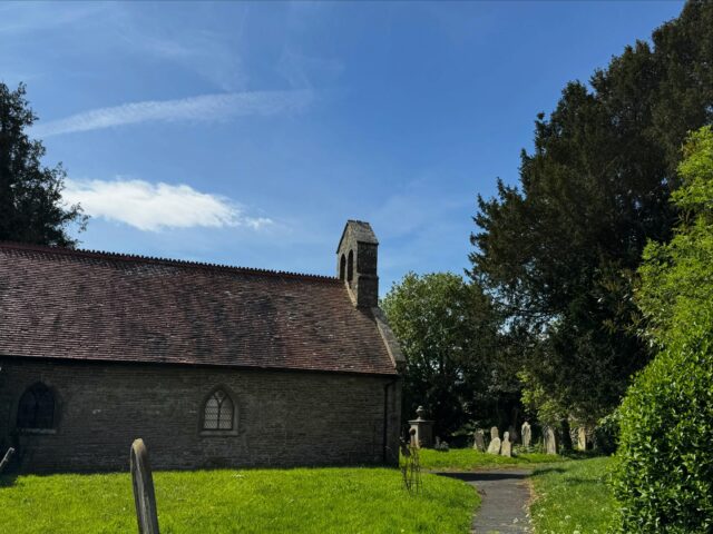 Blue skies this week for a site visit with a contractor looking at roof repairs at a single cell church in south Shropshire. 
.
#conservationarchitecthereford #architectsludlow #churchrepair #listedbuilding