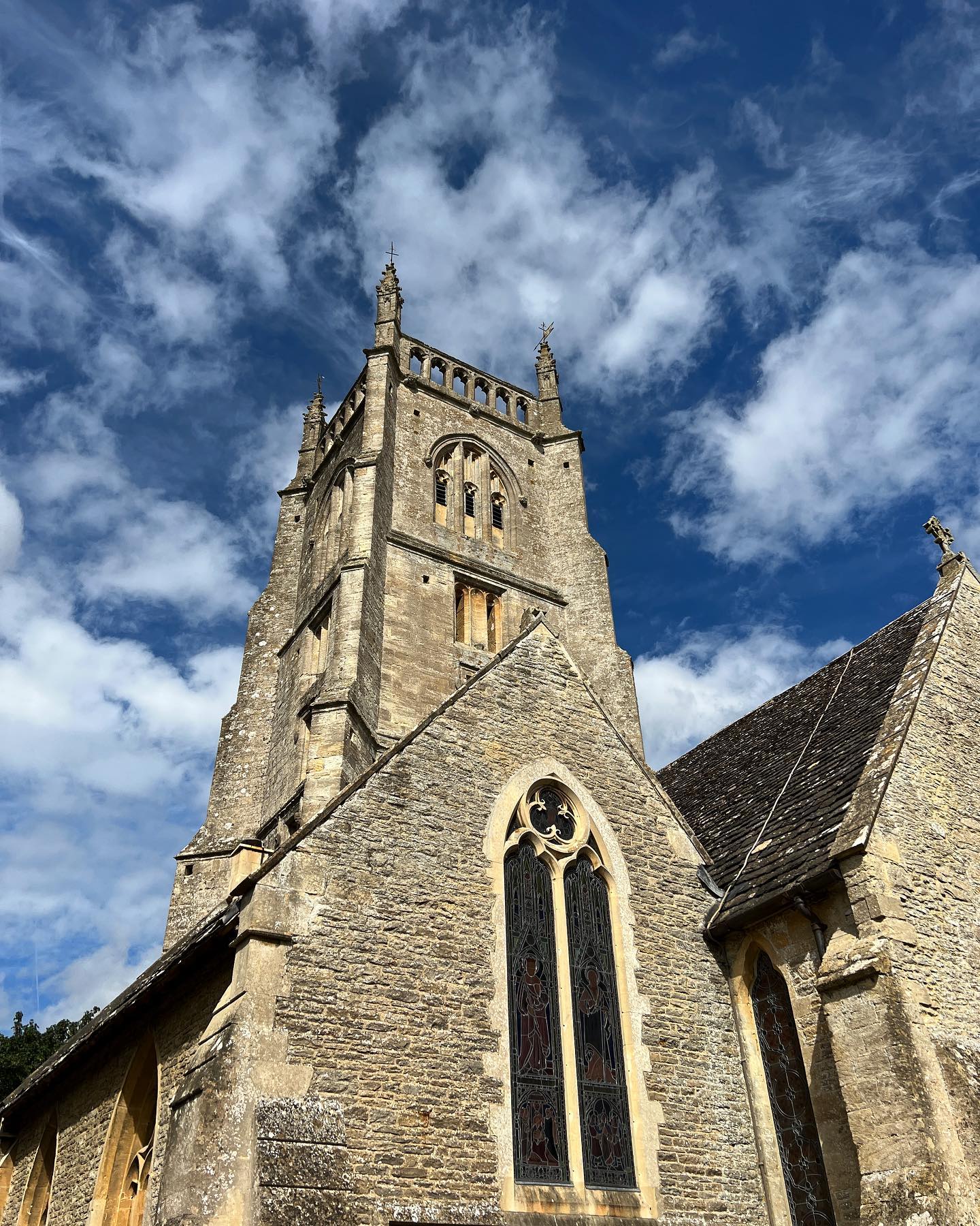 Spectacular picture of the #tower at our #quinquennialinspection at #grade1listed #church in #rural #gloucestershire 
.
#churcharchitect #cheltenhamarchitects #architectshereford #listedbuilding #buildingconservation #cotswolds #cotswoldlife #cotswoldstyle